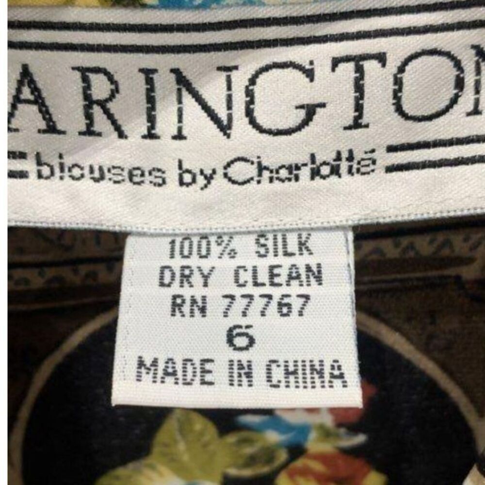 Starington Vintage 100% Silk Blouse - Size 6 - Picture 5 of 5